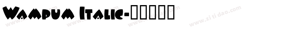 Wampum Italic字体转换